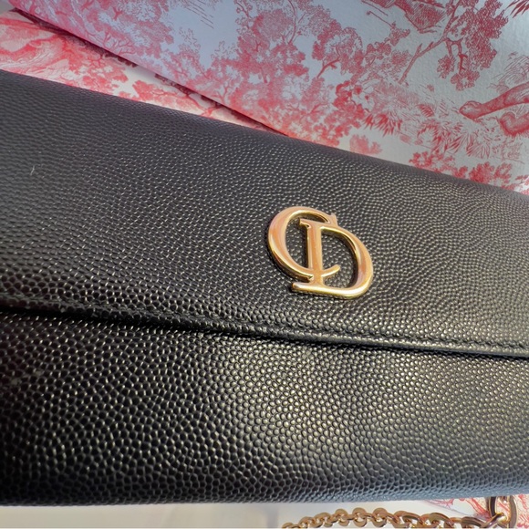 DIOR WOC in Black Grained Calfskin Authentic Christian Dior Clutch - Picture 4 of 8